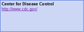 Text Box: Center for Disease Controlhttp://www.cdc.gov/